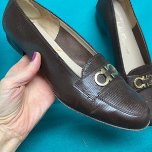 Women's Salvador Ferragamo brown Leather Shoes 10